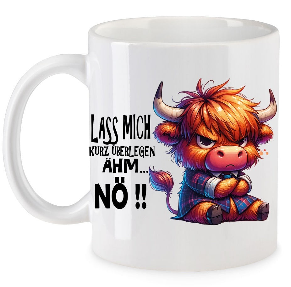 Ähm... NÖ !! Kuh Willy Tasse Keramik Motiv: TBAN